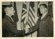 Hussey, Edward James receiving Bronze Star, 1945